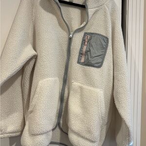 Old Navy Cream Sherpa Jacket